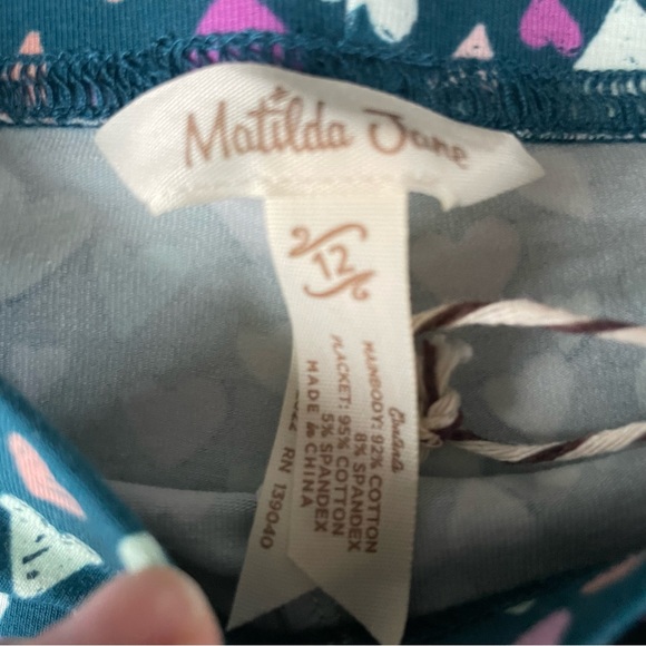 💕NWT Matilda Jane Heart Set 💕 Girls Size 12 Adorable Heart Tunic and Leggings - Picture 11 of 11